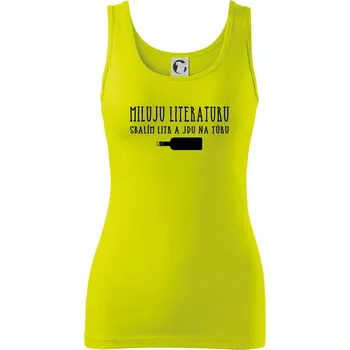 Dámské tričko Miluju literaturu - Dámské tílko - M ( Limetková )