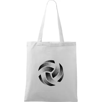 Nákupní taška Volejbalový míč tiskový design - Taška bavlněná - 42 x 38 cm ( Bílá )