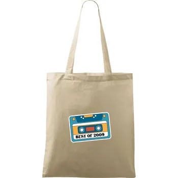 Nákupní taška Narozeniny kazeta Best of 2009 - Taška bavlněná - 42 x 38 cm ( Naturální )