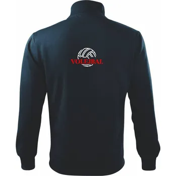Pánská mikina Volejbal míč - Mikina bez kapuce Adventure - M ( Námořní modrá (velmi tmavá - téměř černá) )