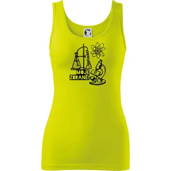 Dámské tričko Moje zbraně - chemie - Dámské tílko - L ( Limetková )
