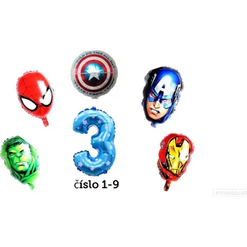 Balónek Narozeninové Balónky Avengers hrdinové číslo 6