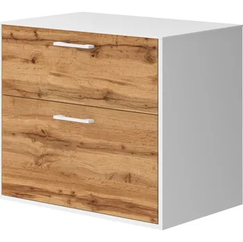 Koupelnový nábytek Lavedo Afina White/Wotan Oak 70 koupelnová skříňka s přípravou pro libovolné umyvadlo