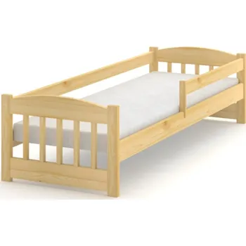 Dětská postel Postel Edík z masivu borovice 160/80 cm - PŘÍRODNÍ + rošt ZDARMA