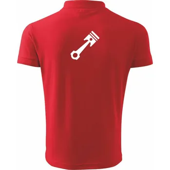 Pánská košile Píst jednoduchý - Polokošile pánská Pique Polo 203 - M ( Červená )