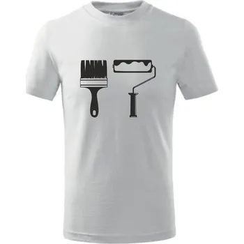 ON-DESIGN Dětské tričko ŠTĚTEC A VÁLEČEK Velikost: 146 cm/10 let, Barva: bílá