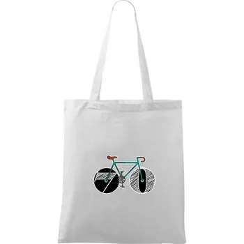 Narozeniny 70 let na kole - Taška bavlněná - 42 x 38 cm ( Bílá )