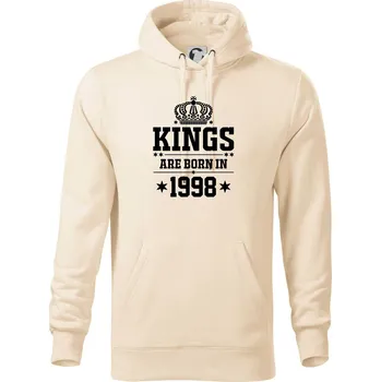 Pánská mikina Kings are born in 1998 - Mikina pánská Cape s kapucí - 5XL ( Mandlová )