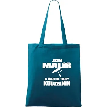 Malíř kouzelník - Taška bavlněná - 42 x 38 cm ( Petrolejová )