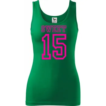Dámské tričko Sweet 15 - Dámské tílko - XL ( Středně zelená )