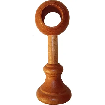 Bytový textil PRAKTIC Dřevěný držák na uchycení záclonové tyče třešeň