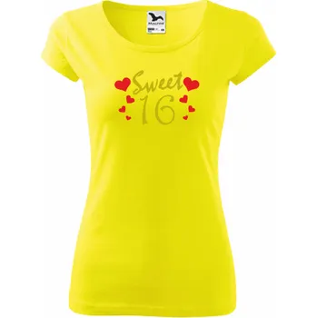 ON-DESIGN Narozeninové tričko SWEET Velikost: S, Barva: citronová