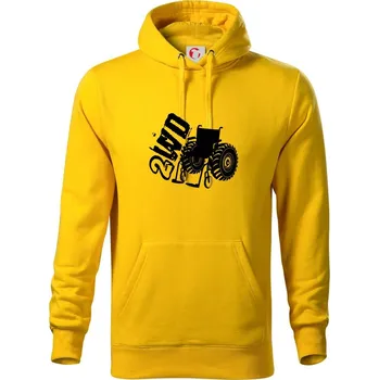 Pánská mikina Vozíčkář 2WD - Mikina pánská Cape s kapucí - M ( Žlutá )