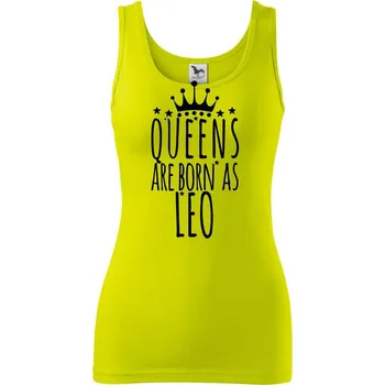 Dámské tričko Queens are born as Leo - Lev - Dámské tílko - L ( Limetková )