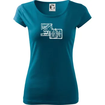 Moje zbraně - Geometrie - matematika - Dámské triko Pure - L ( Petrolejová )