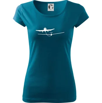 Dámské tričko Tažení kluzáku - Dámské triko Pure - M ( Petrolejová )