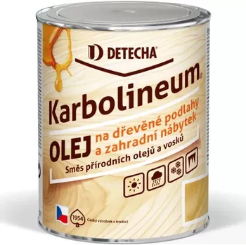 barva a nátěr na dřevo Detecha Karbolineum olej 0,6 kg Bezbarvý