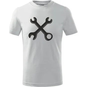 ON-DESIGN Dětské tričko se ZKŘÍŽENÝM KLÍČEM Velikost: 110 cm/4 roky, Barva: bílá