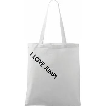 I love Jump! - Taška bavlněná - 42 x 38 cm ( Bílá )