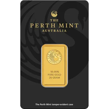 Zlatý slitek 20 g Perth Mint