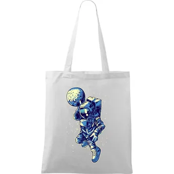 Astro basketbalista - Taška bavlněná - 42 x 38 cm ( Bílá )