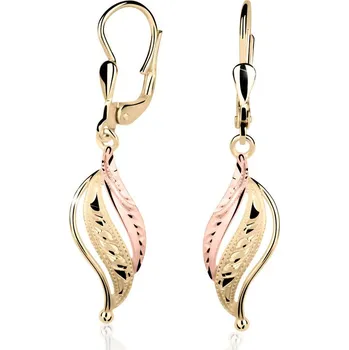 Náušnice ŠPERKY-NM, Zlaté dámské visací náušnice 2765