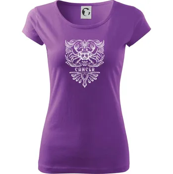 Dámské tričko Cancer - vintage - Dámské triko Pure - 3XL ( Fialová )