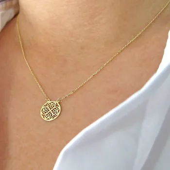 Náhrdelník Zlatý náhrdelník ornament čtyřlístek 1,20g 42+3cm Zlato 14k(585/1000)