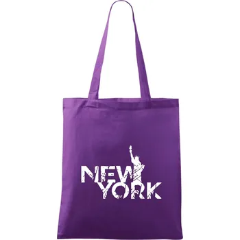 New York retro - Taška bavlněná - 42 x 38 cm ( Fialová )