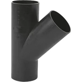 Kanalizační potrubí Odbočka odvodňovací Wavin Quickstream HDPE d90X75/45°, černá