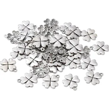 Korálek Kov čtyřlístek 410 (21x17.5x2.5mm)