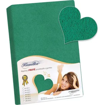 Prostěradlo Froté prostěradlo 180x200 cm tm.zelená