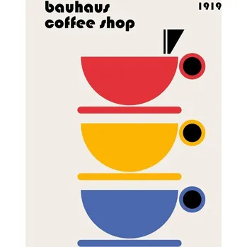 Plakát Plakát, Obraz - Bauhaus Coffee Minimalist, Retrodrome