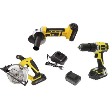 Starline AKU SET příklepová vrtačka, kotoučová pila, úhlová bruska GV HL-SET2