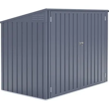 Zahradní úložný box Přístřešek na popelnice WESTMANN 2 plechový 172 x 100 x 131 cm antracit