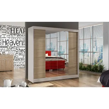 Šatní skříň Skříň Baja II 200 bílá/sonoma