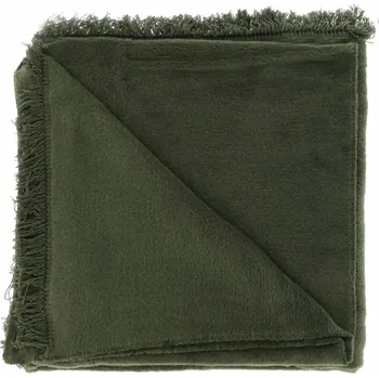 deka Hřejivá deka s třásněmi Nomi tmavě zelená zelená 150x200