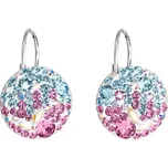 EVOLUTION GROUP CZ Stříbrné náušnice s krystaly Crystals from Swarovski® Water Lilly - 31176.3