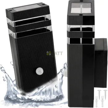 Osvětlení BERGE LED fasádní svítidlo 1xGU10 IP44 černé s čidlem