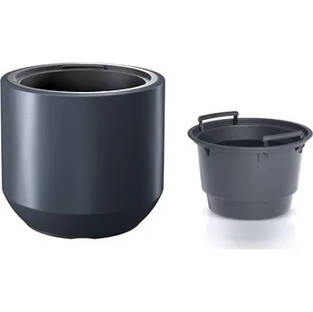 Květináč s vkladem HEOSO antracit, varianta 39 cm