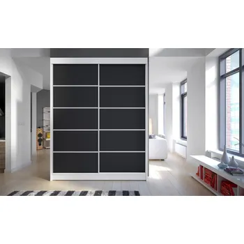 Ložnice Skříň Camila IV 150 bílá/černá