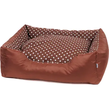 Pelíšek pro psa Iridog Pelech pro psa ZIPPY 2v1 no.6 hnědý s puntíkem v30 x d105 x š90 cm