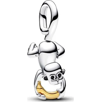 Přívěsek Visací přívěsek PANDORA Dvoubarevná pohyblivá opička 763343C01