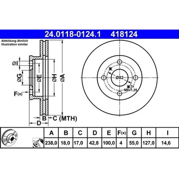 Brzdový kotouč Brzdový kotouč ATE 24.0118-0124.1