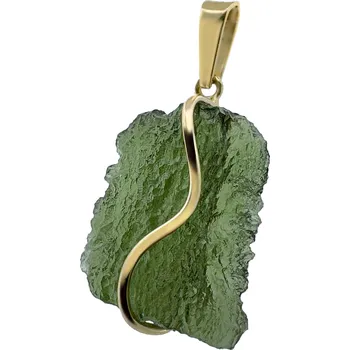 Přívěsek Zlatý přívěsek s vltavínem 3,210 g