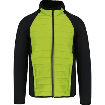 Pánská softshellová bunda KARIBAN Pánská sportovní bunda Dual fabric PA233 Velikost: 2XL, Barva: černá-limetková