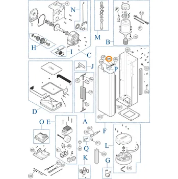 Pohon brány Nice CM-NG matice dveřního válce M/LBAR