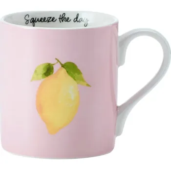 Porcelánový hrníček Lemon růžová