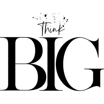 Plakát Plakát, Obraz - Text Art Think Big, Melanie Viola