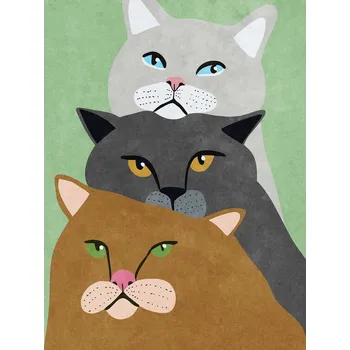 Plakát Plakát, Obraz - Cat Trio, Raissa Oltmanns